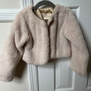 Girls fluffy faux fur bolero